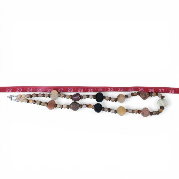 Artisan Semi‑Precious Stone Necklace - Ferruginous Quartz - Silver‑Tone - 31"L - Picture 14 of 16